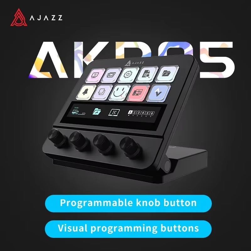Ajazz AKP05E Desktop Mechanical Keyboard USB Mini Macro Keyboard Multimedia Multi-Function Streamdock Laptop Controller Gaming