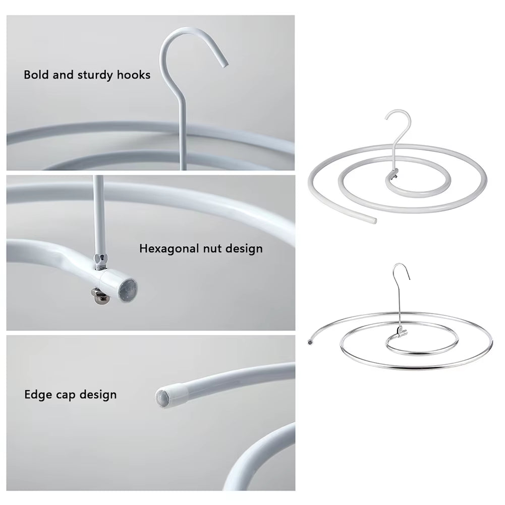 Spirals Drying Rack Space Saving Bed Sheet Hanger for Household Dorm round Multi-Functional Balcony Rotating Spirals Drying Rack