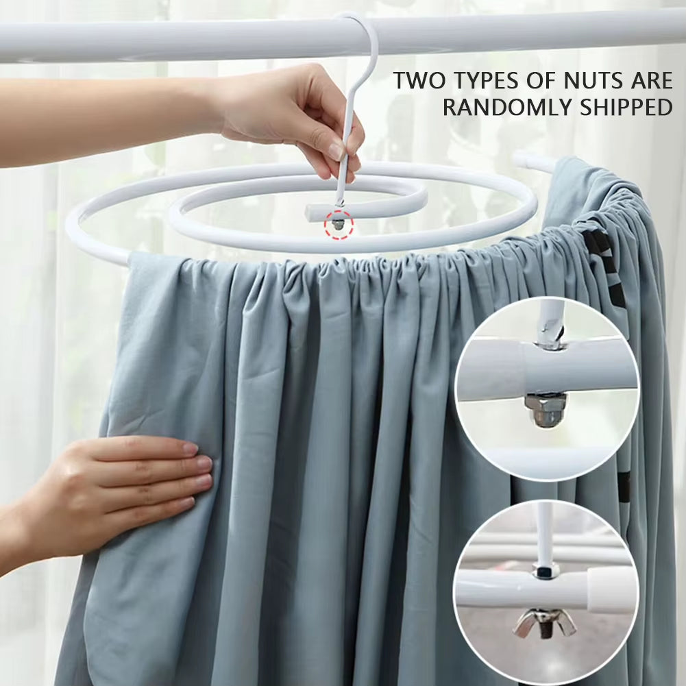 Spirals Drying Rack Space Saving Bed Sheet Hanger for Household Dorm round Multi-Functional Balcony Rotating Spirals Drying Rack