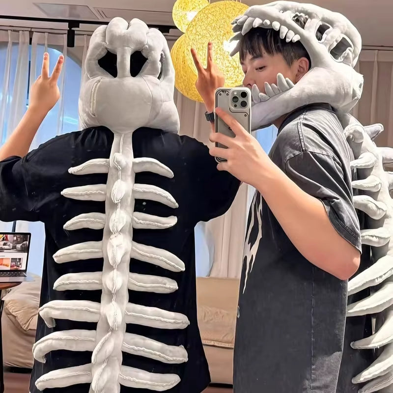 Hot Dinosaur Skeleton Cos Props Children Adult Cute Wearable Mask Halloween Party Carnival Cosplay Costumes Funny Headwear